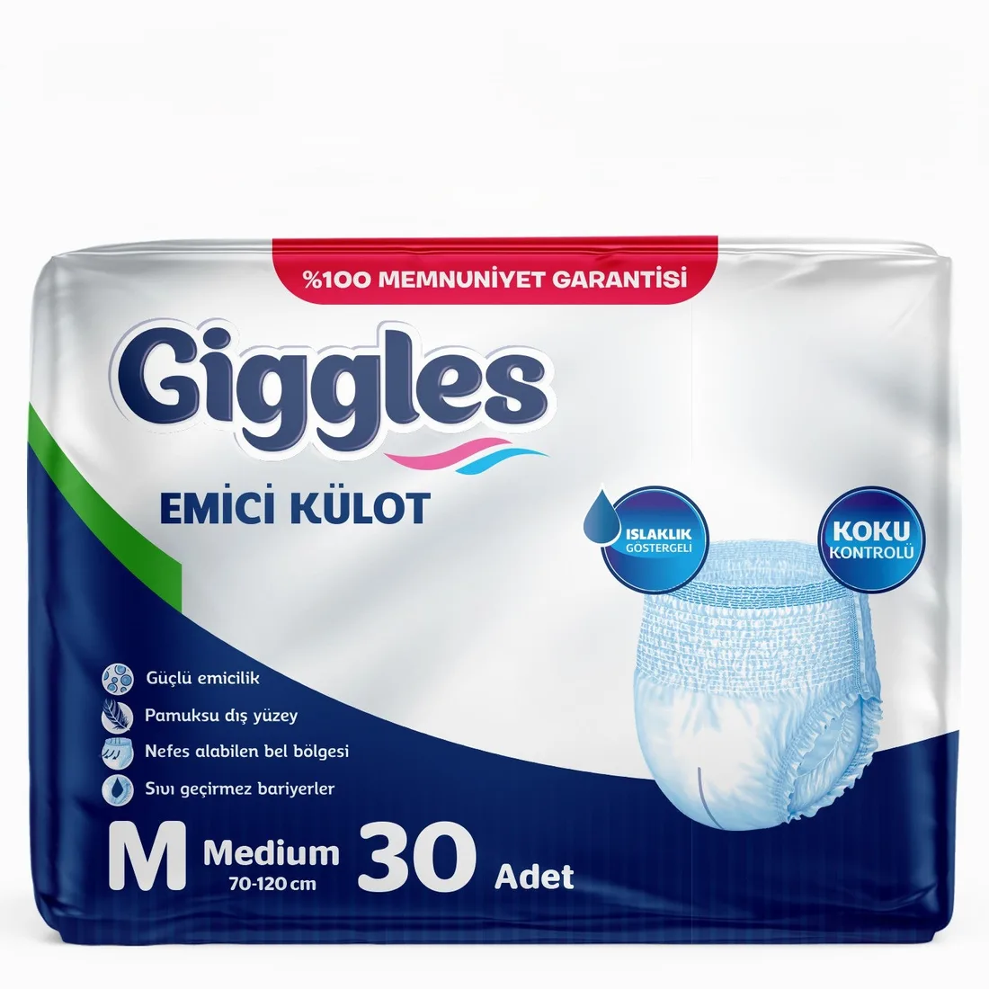 Giggles Yetişkin Emici Külot Hasta Bezi 30'lu Paket